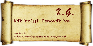 Károlyi Genovéva névjegykártya